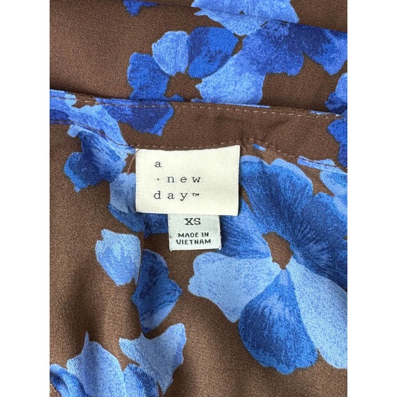 Chocolate Blue Floral Ruffle Prairie Tent Dress ShabbyChic Romantic CottageCore - Picture 2 of 11